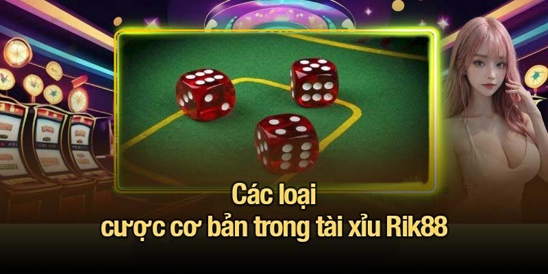 Tài xỉu Rik88 - Game đỏ đen hấp dẫn mọi bet thủ Các loại cược cơ bản trong tài xỉu Rik88